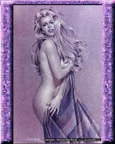 Framed Lady with a Purple Blanket